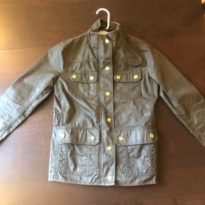 Jcrew hunter green light weight jacket